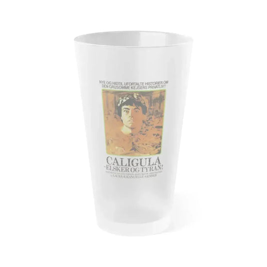 CALIGULA THE UNTOLD STORY (DANISH) 1982 Movie Poster - Frosted Pint Glass 16oz 16oz Frosted - Go Mug Yourself