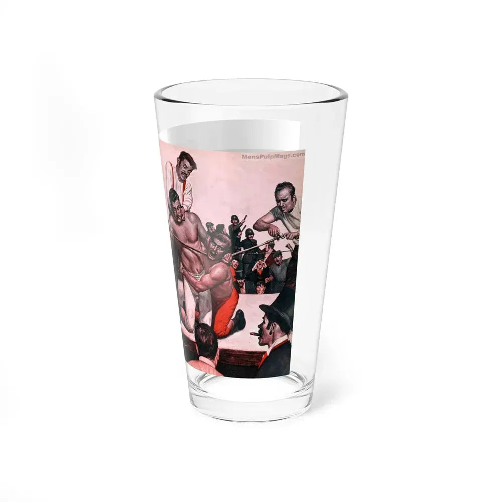 Call the Coppers - This is a Heaviweight Horror, Stag, January 1960 (Magazine Illustration) Pint Glass 16oz - Go Mug Yourself