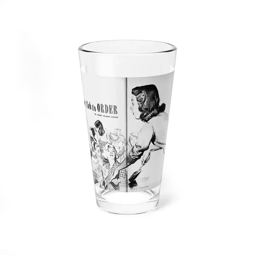 Call your Club to Order, Calling All Girls, October-November 1945 (Magazine Illustration) Pint Glass 16oz 16oz - Go Mug Yourself