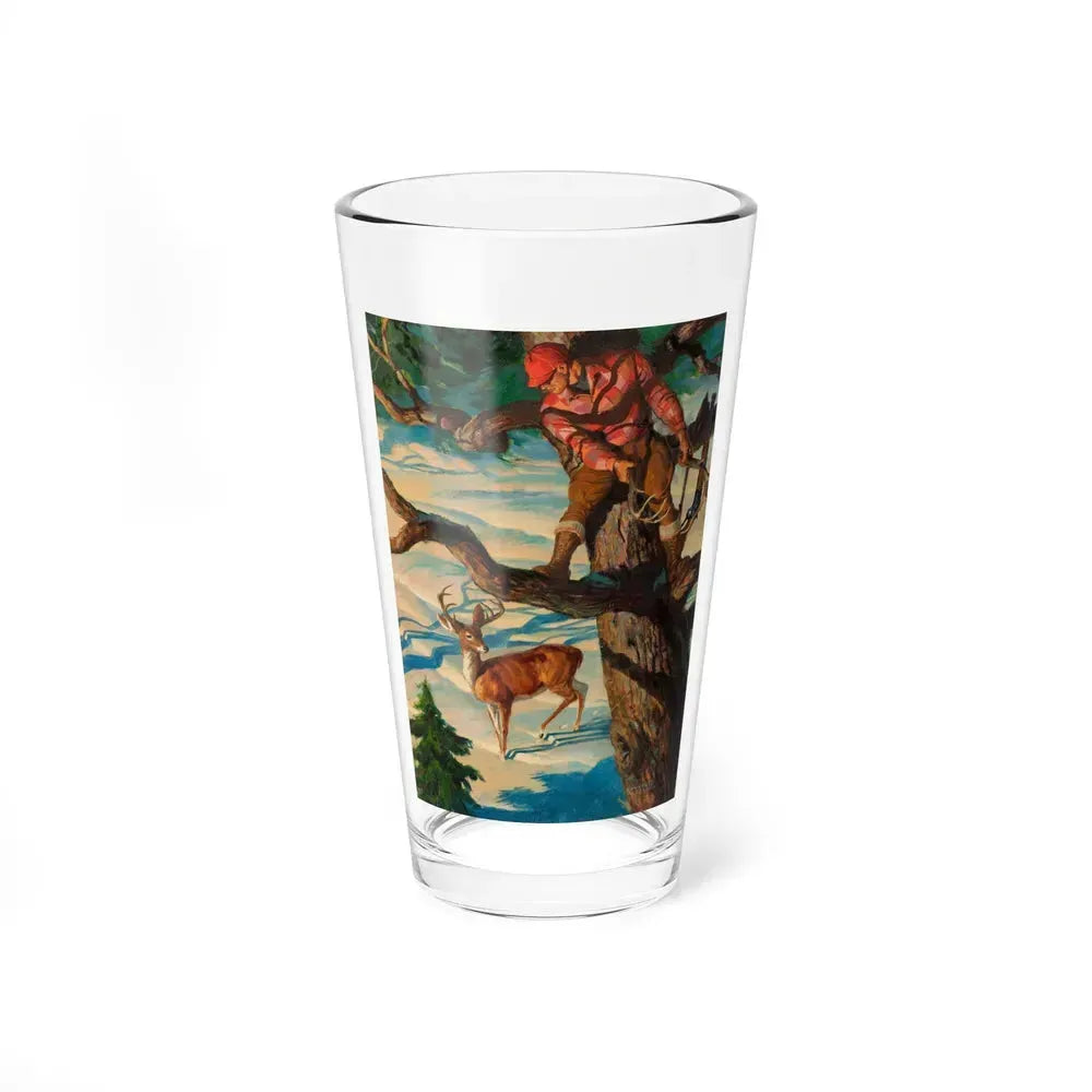 Calling the Buck (Magazine Illustration) Pint Glass 16oz 16oz - Go Mug Yourself