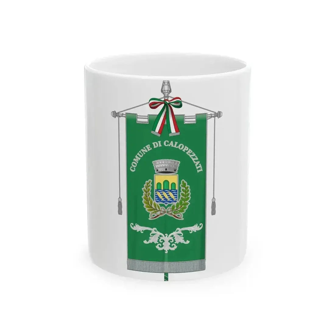 Calopezzati-Gonfalone (Italy) White Coffee Mug 11oz - Go Mug Yourself