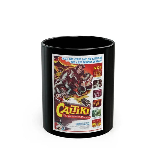 CALTIKI THE IMMORTAL MONSTER 1959 Movie Poster - Black Coffee Mug 11oz - Go Mug Yourself