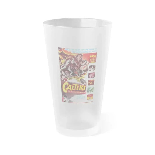 CALTIKI THE IMMORTAL MONSTER 1959 Movie Poster - Frosted Pint Glass 16oz 16oz Frosted - Go Mug Yourself
