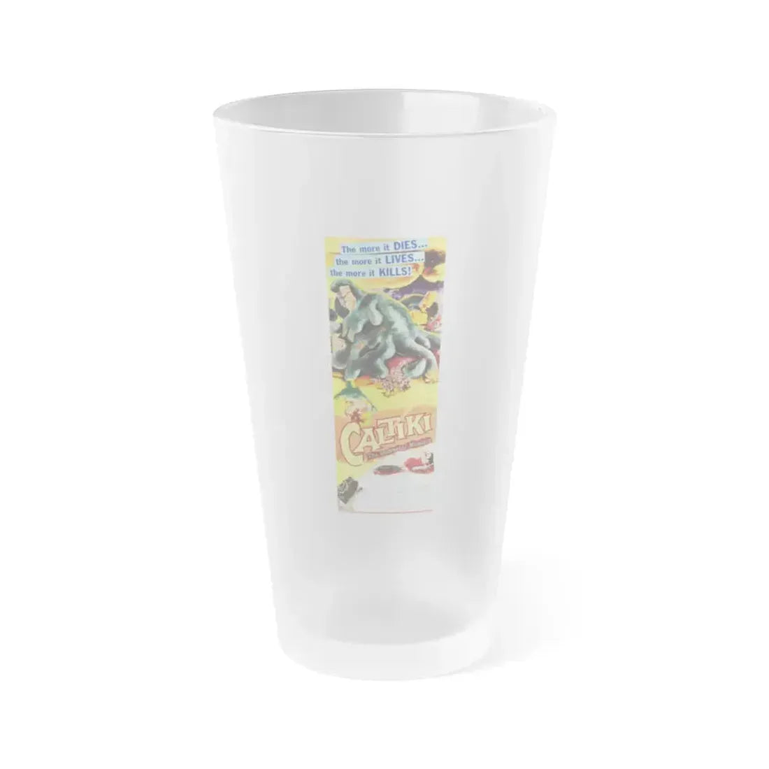 CALTIKI THE IMMORTAL MONSTER (2) 1959 Movie Poster - Frosted Pint Glass 16oz - Go Mug Yourself