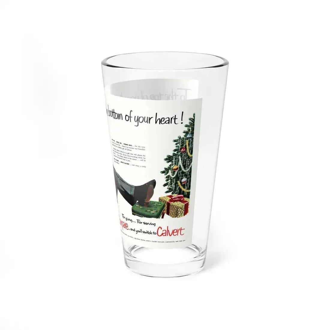 Calvert Whiskey ad, Collier's, December 13, 1952 (Magazine Illustration) Pint Glass 16oz - Go Mug Yourself