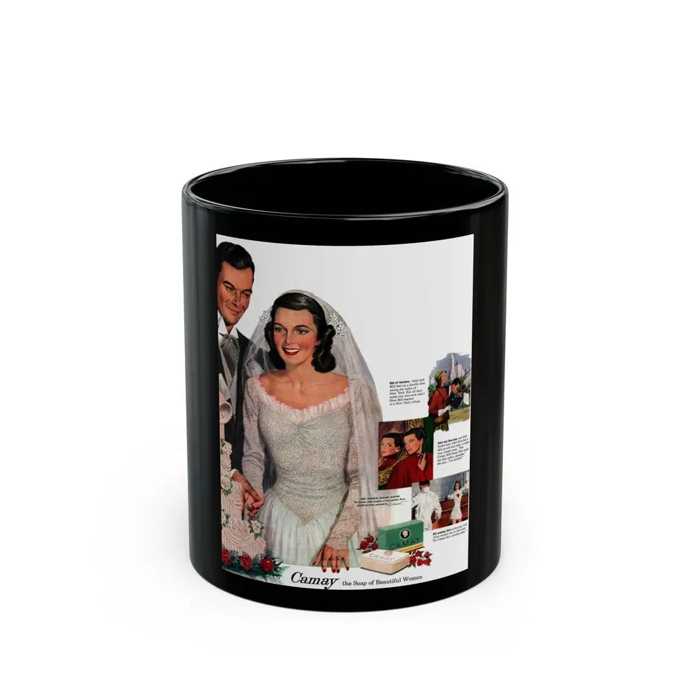 Camay ad, Woman's Home Companion, August 1948 - Black Coffee Mug 11oz - Go Mug Yourself