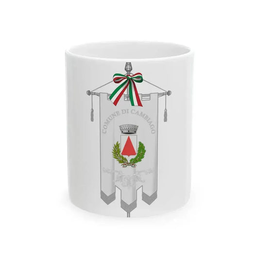 Cambiago-Gonfalone (Italy) White Coffee Mug 11oz - Go Mug Yourself