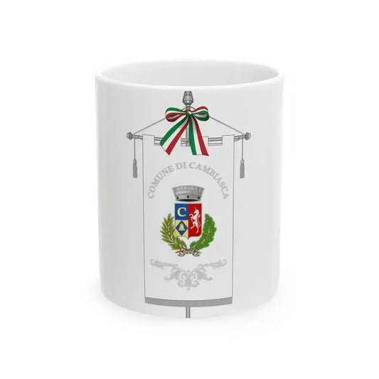 Cambiasca-Gonfalone (Italy) White Coffee Mug 11oz - Go Mug Yourself