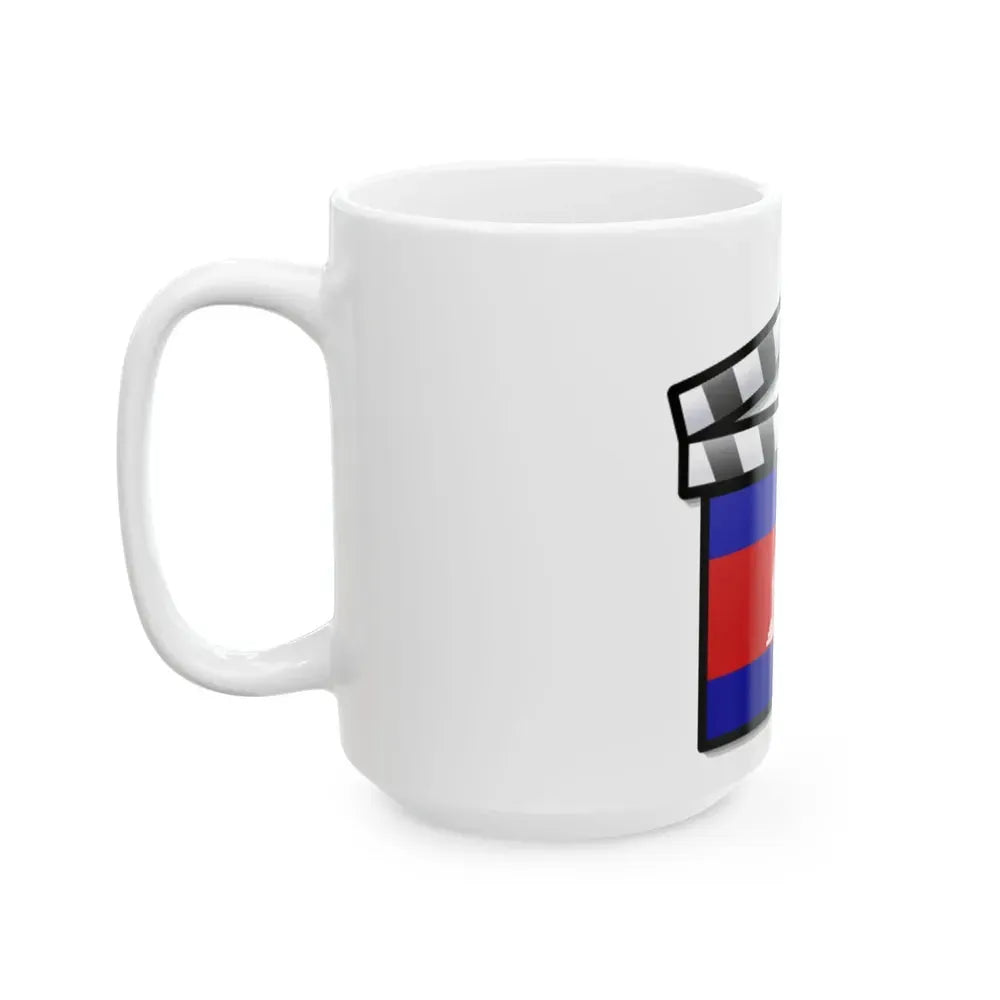 Cambodia film clapperboard (Cambodia) White Coffee Mug - Go Mug Yourself