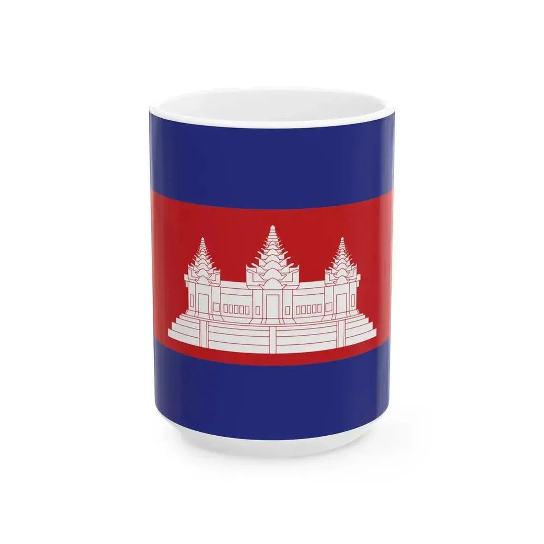 Cambodia Final Flag (Cambodia) White Coffee Mug 15oz - Go Mug Yourself