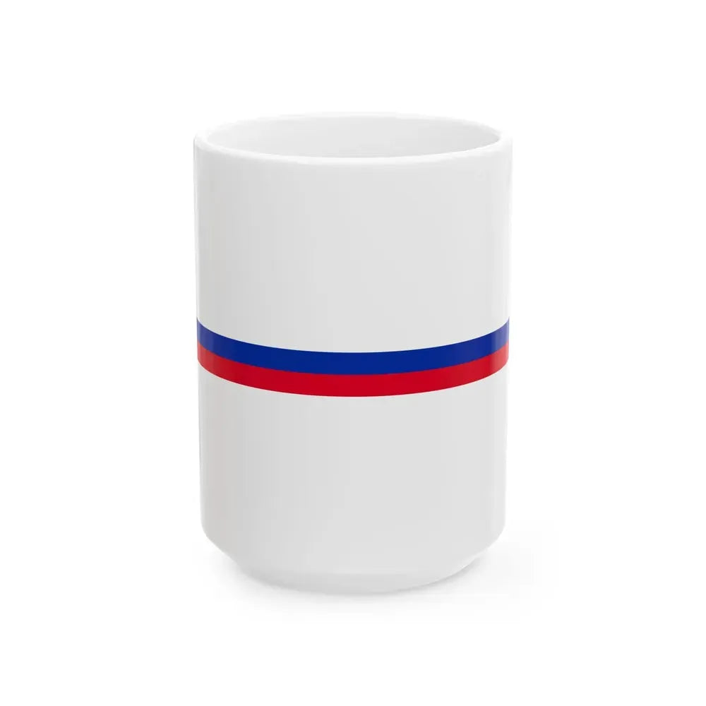Cambodia flag bar (Cambodia) White Coffee Mug 15oz - Go Mug Yourself