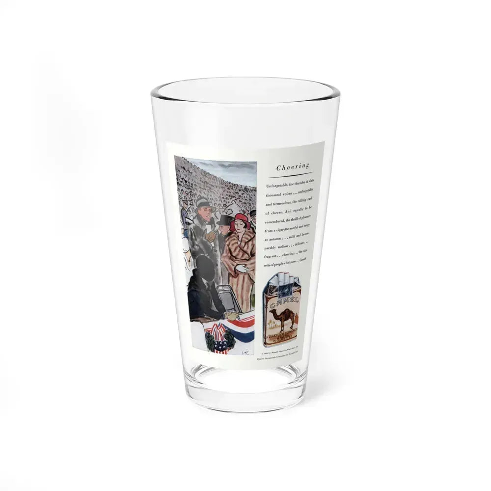 Camel ad, Cosmopolitan, December 1929 (Magazine Illustration) Pint Glass 16oz 16oz - Go Mug Yourself