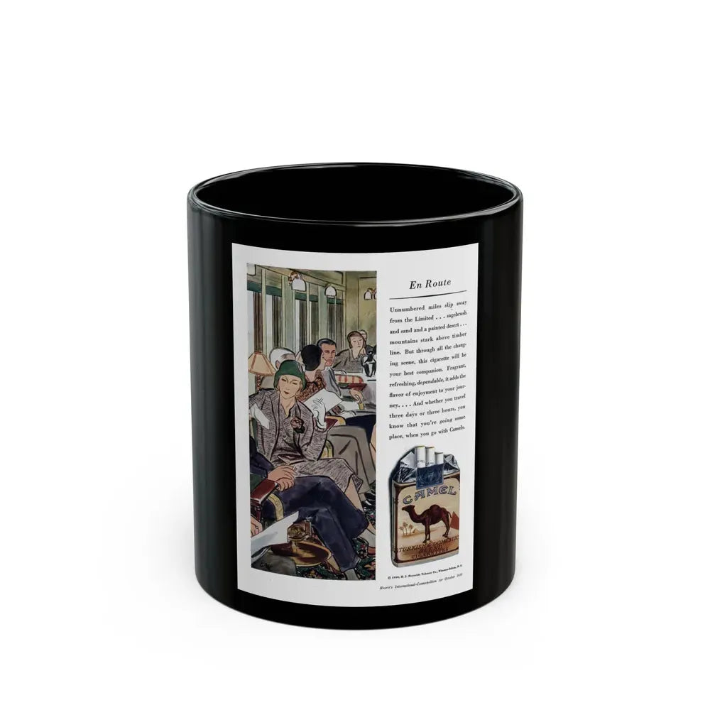 Camel ad, Cosmopolitan, October 1930 - Black Coffee Mug 11oz - Go Mug Yourself