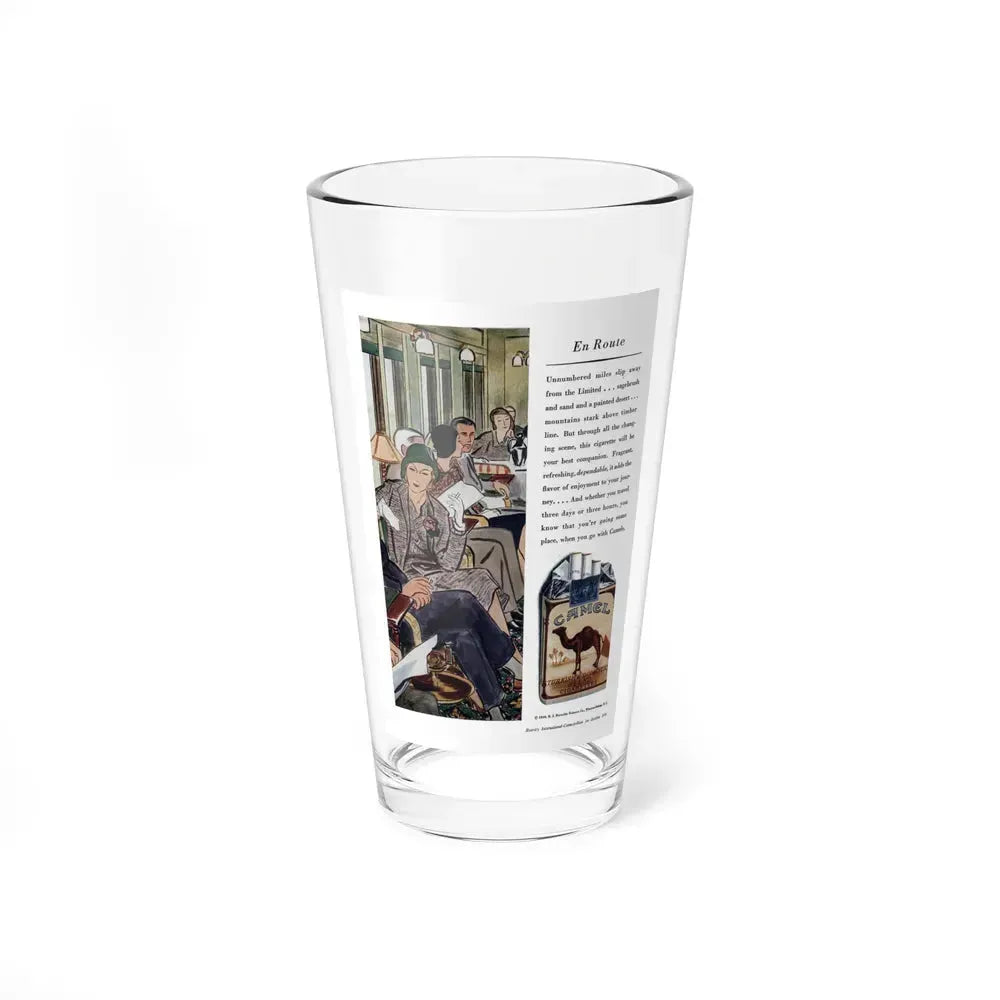 Camel ad, Cosmopolitan, October 1930 (Magazine Illustration) Pint Glass 16oz 16oz - Go Mug Yourself