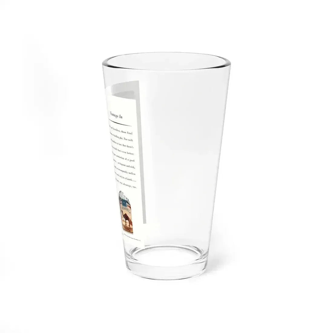 Camel ad, Pictorial Review, August 1930 (Magazine Illustration) Pint Glass 16oz - Go Mug Yourself