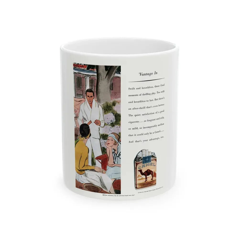 Camel ad, Pictorial Review, August 1930 - White Coffee Mug 11oz - Go Mug Yourself