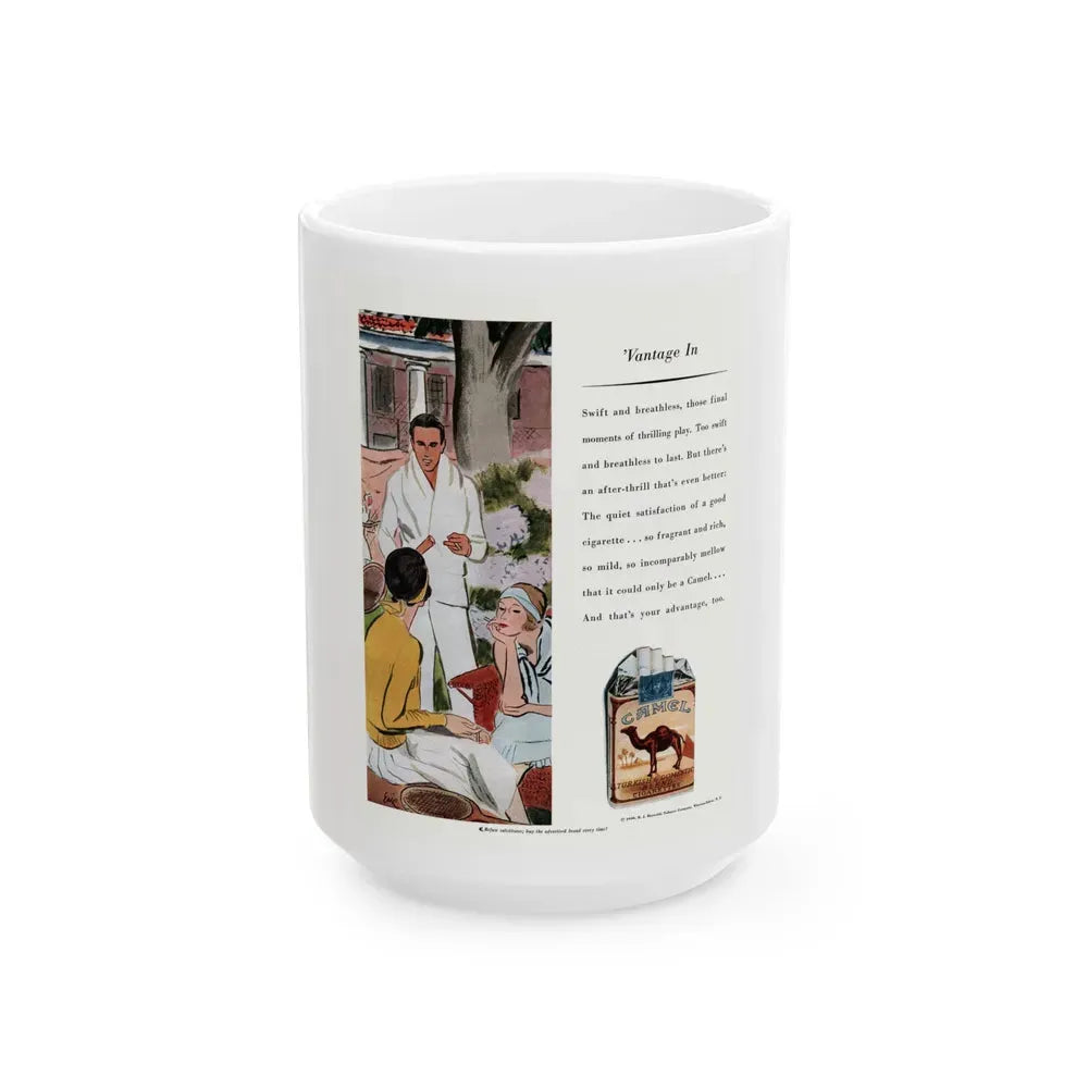 Camel ad, Pictorial Review, August 1930 - White Coffee Mug 15oz - Go Mug Yourself