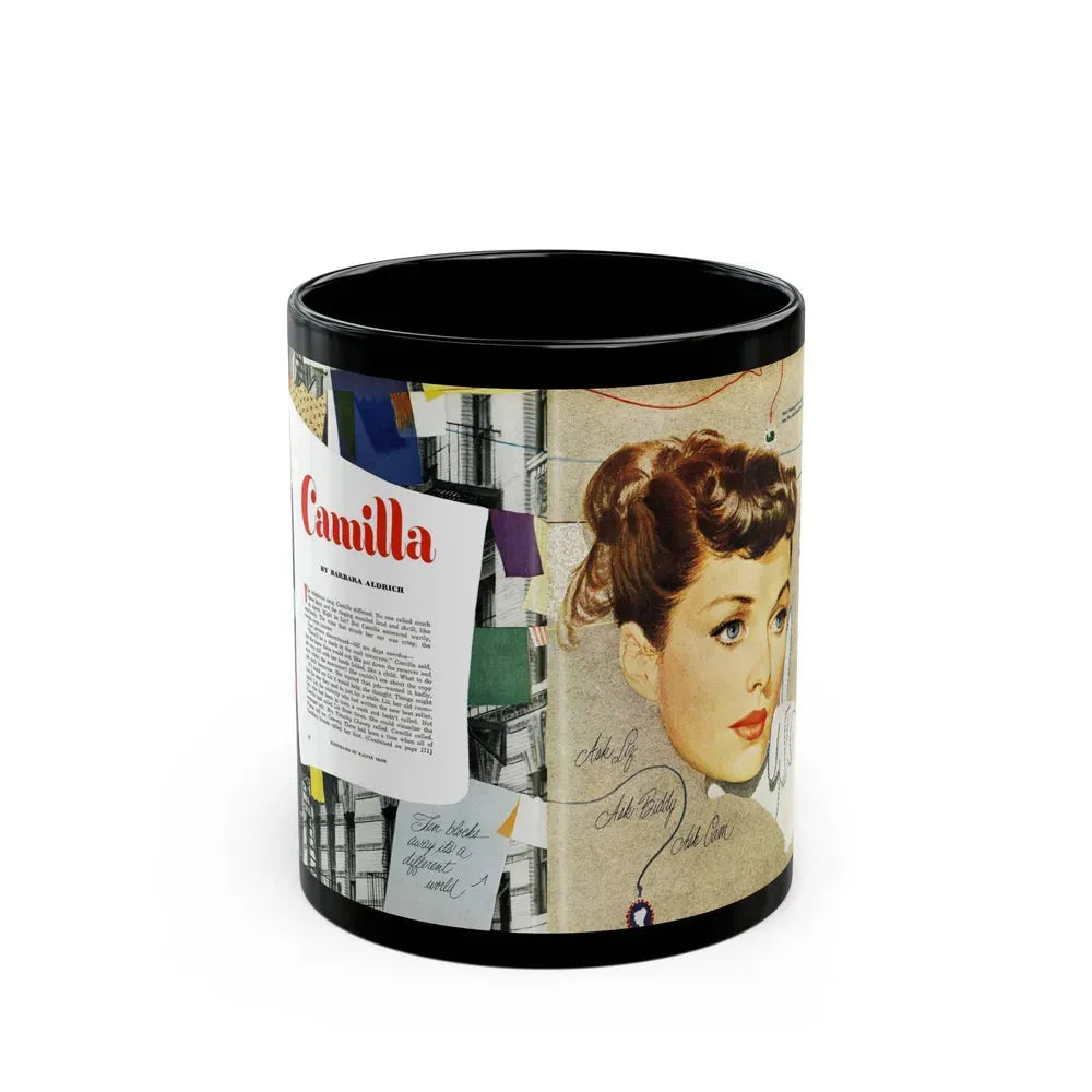 Camilla, Good Housekeeping, June 1949 - Black Coffee Mug 11oz - Go Mug Yourself