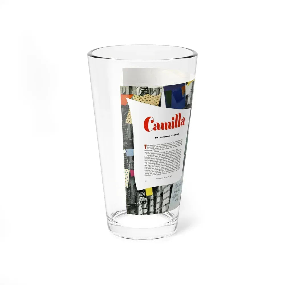 Camilla, Good Housekeeping, June 1949 (Magazine Illustration) Pint Glass 16oz - Go Mug Yourself