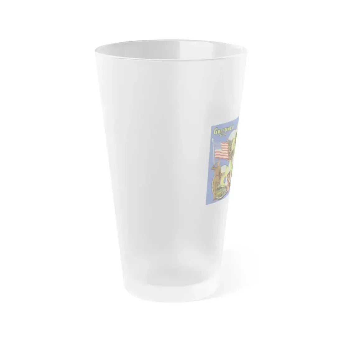 Camp Carson Colorado (Greeting Postcards) Frosted Pint Glass 16oz - Go Mug Yourself