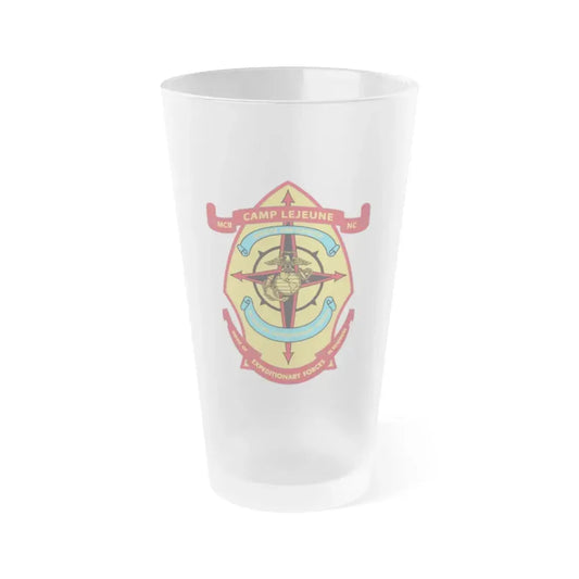 Camp Lejeune Expeditionary (USMC) Frosted Pint Glass 16oz Default Title - Go Mug Yourself
