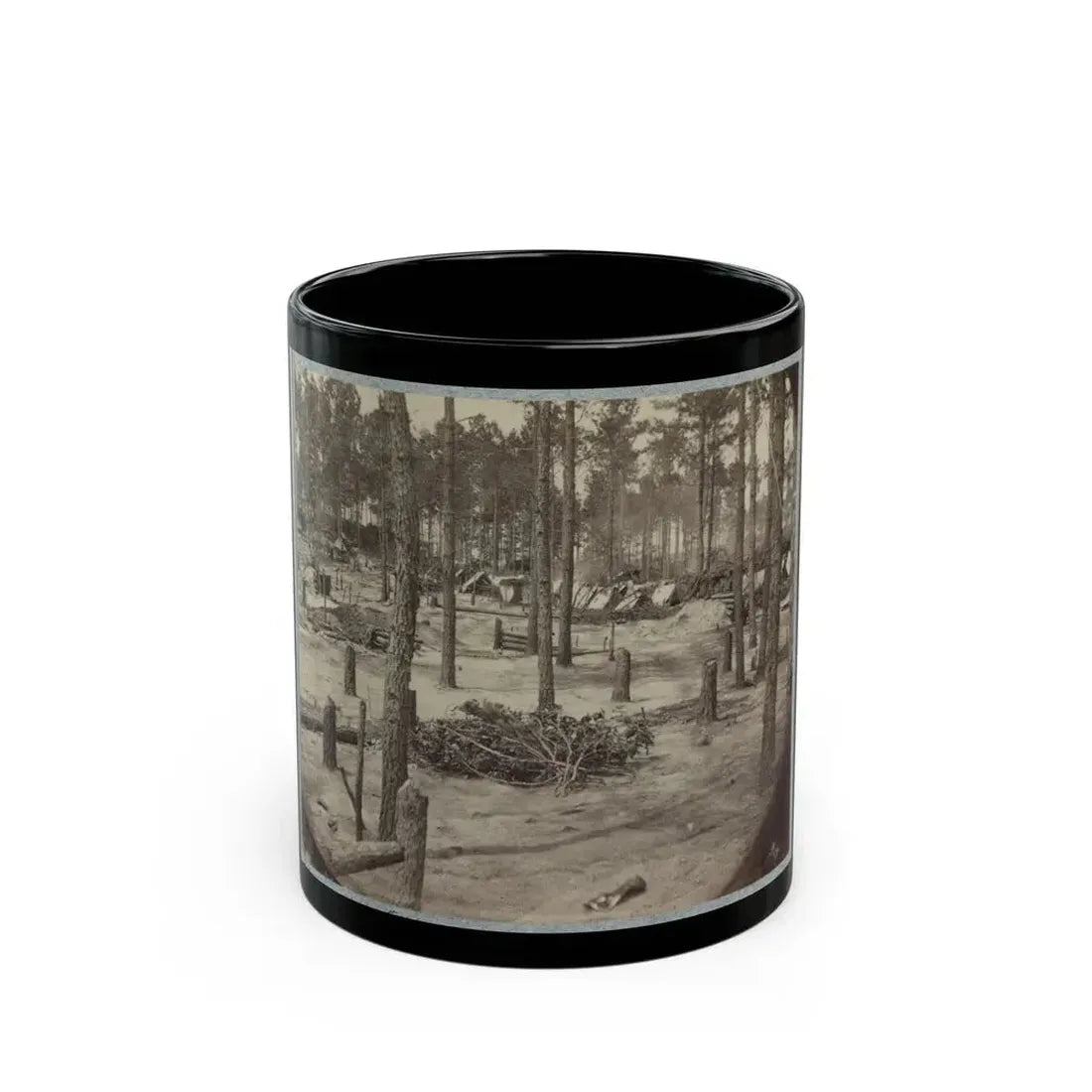 Camp Of Union Soldiers On The Line In Front Of Petersburg, Va., August 10, 1864 (U.S. Civil War) Black Coffee Mug 11oz - Go Mug Yourself