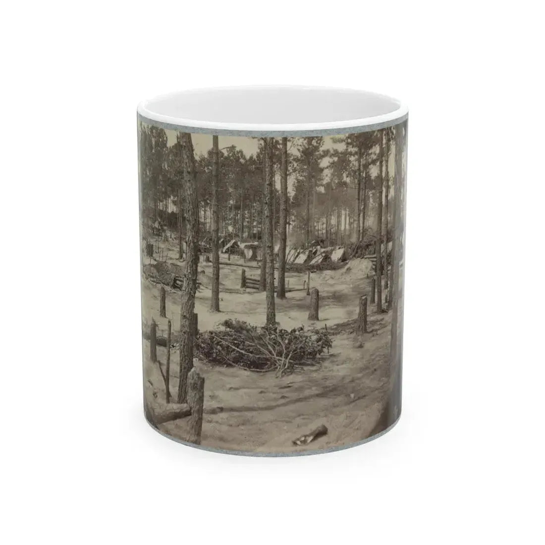 Camp Of Union Soldiers On The Line In Front Of Petersburg, Va., August 10, 1864 (U.S. Civil War) White Coffee Mug 11oz - Go Mug Yourself