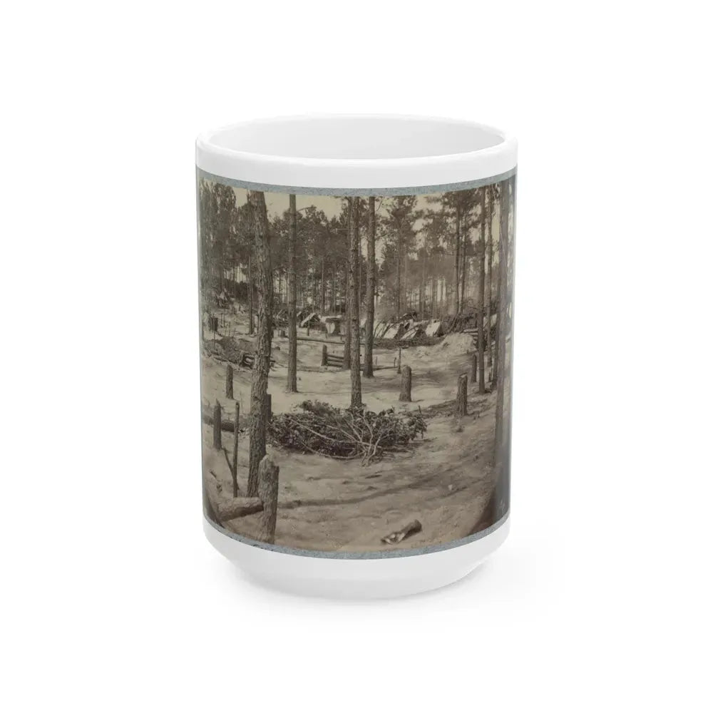 Camp Of Union Soldiers On The Line In Front Of Petersburg, Va., August 10, 1864 (U.S. Civil War) White Coffee Mug 15oz - Go Mug Yourself