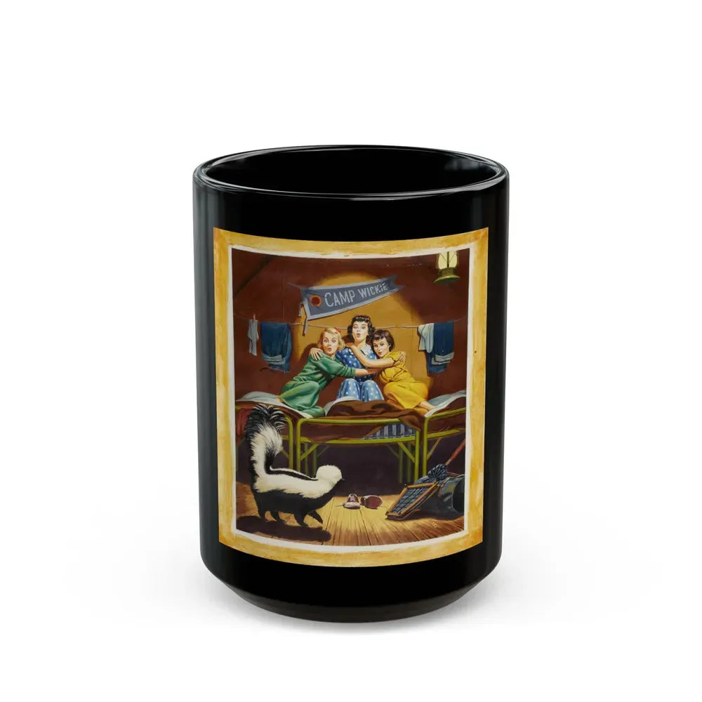 Camp Wickie, Illustration - Black Coffee Mug 15oz - Go Mug Yourself