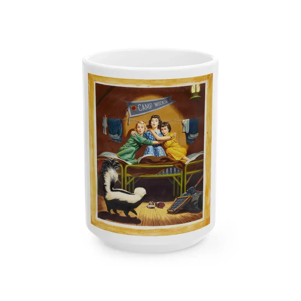 Camp Wickie, Illustration - White Coffee Mug 15oz - Go Mug Yourself