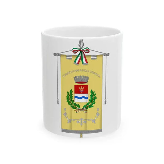 Campagnola Cremasca-Gonfalone (Italy) White Coffee Mug 11oz - Go Mug Yourself