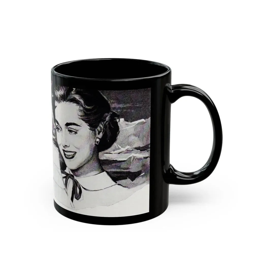Campana Italian Balm advertisement, Cosmopolitan Illustration, March 1958 - Black Coffee Mug - Go Mug Yourself
