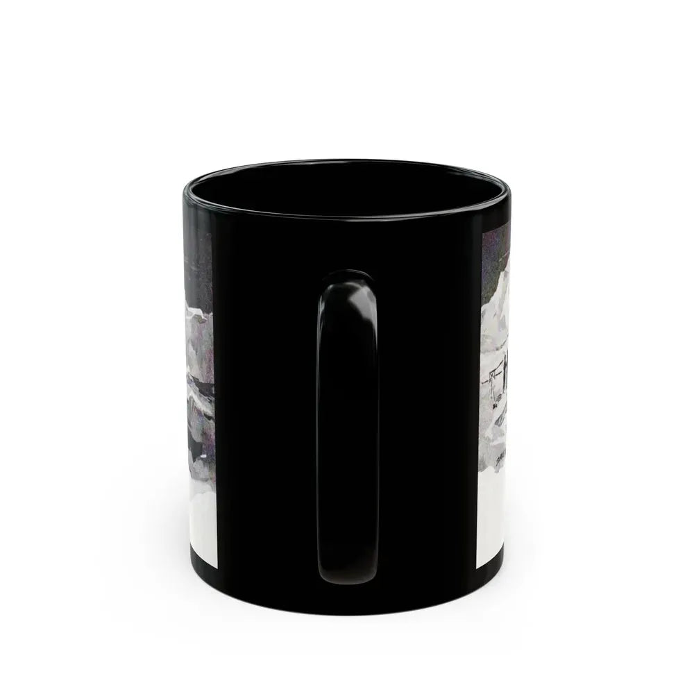 Campana Italian Balm advertisement, Cosmopolitan Illustration, March 1958 - Black Coffee Mug - Go Mug Yourself
