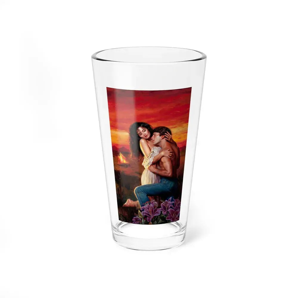 Campfire Romance, paperback cover - Pint Glass 16oz 16oz - Go Mug Yourself