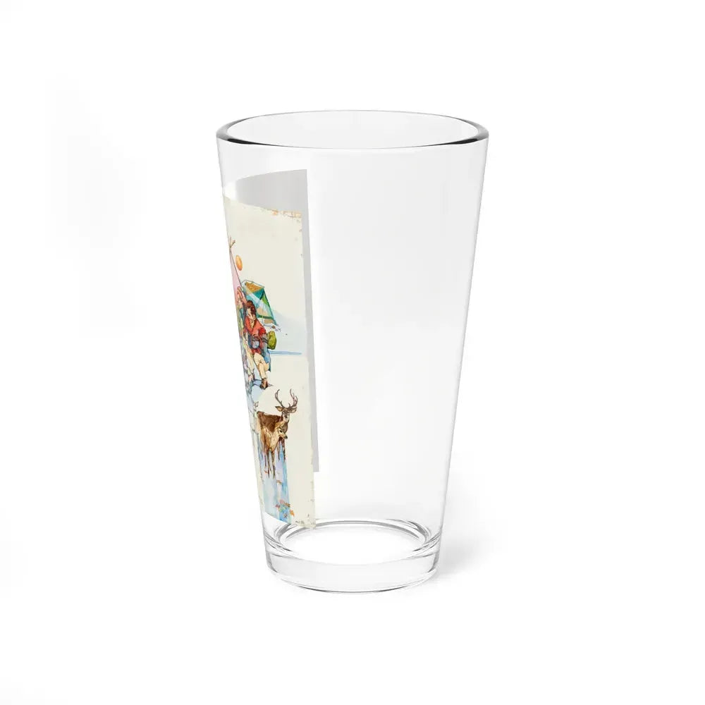 Camping Adventure Illustration (Magazine Illustration) Pint Glass 16oz - Go Mug Yourself