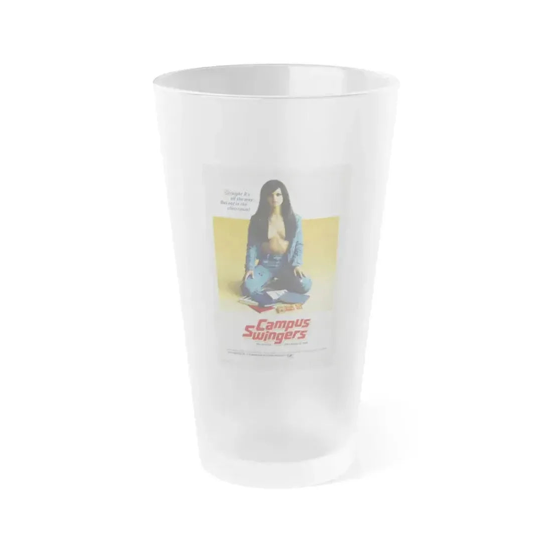 CAMPUS SWINGERS 1972 Movie Poster - Frosted Pint Glass 16oz 16oz Frosted - Go Mug Yourself