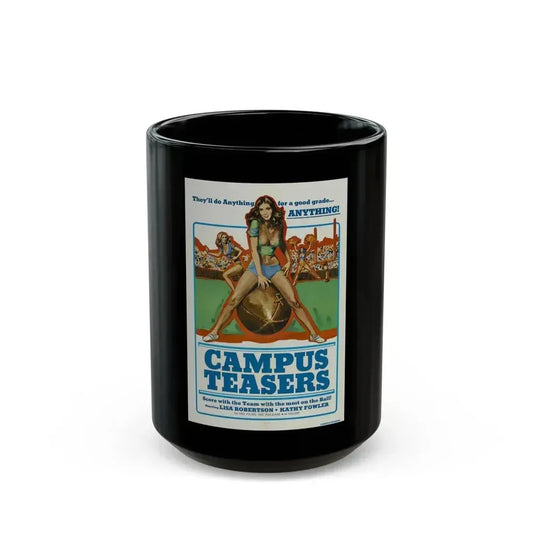 CAMPUS TEASERS 1970 Movie Poster - Black Coffee Mug 15oz - Go Mug Yourself
