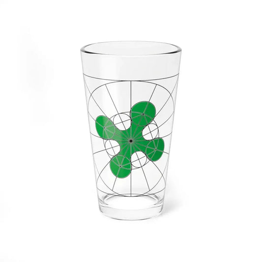 Camunian rose geometry (Italy) Pint Glass 16oz 16oz - Go Mug Yourself