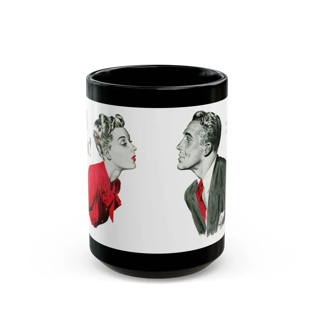 Can I Help it, Good Housekeeping, January 1944 - Black Coffee Mug 15oz - Go Mug Yourself