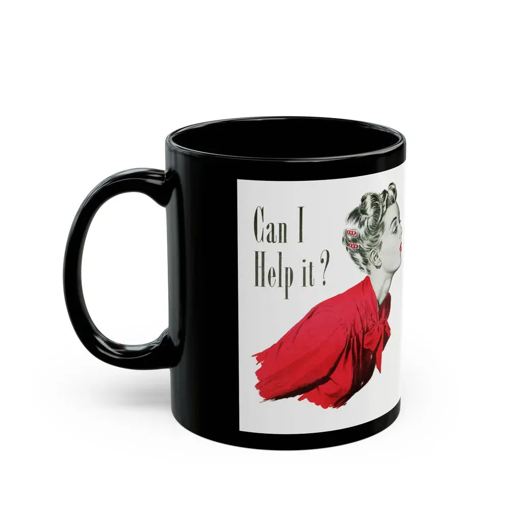 Can I Help it, Good Housekeeping, January 1944 - Black Coffee Mug - Go Mug Yourself