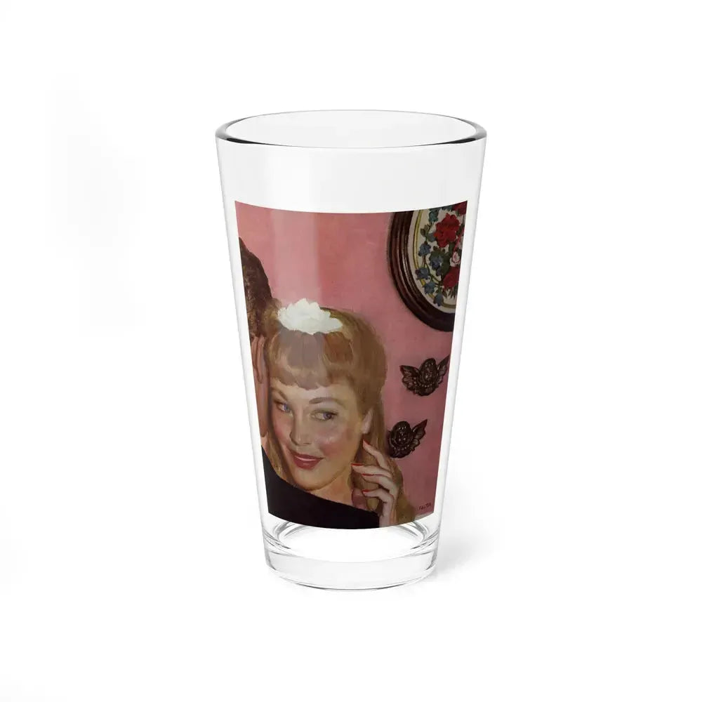 Can she Bake a Cherry Pie, Ladies' Home Journal, December 1941 (Magazine Illustration) Pint Glass 16oz 16oz - Go Mug Yourself
