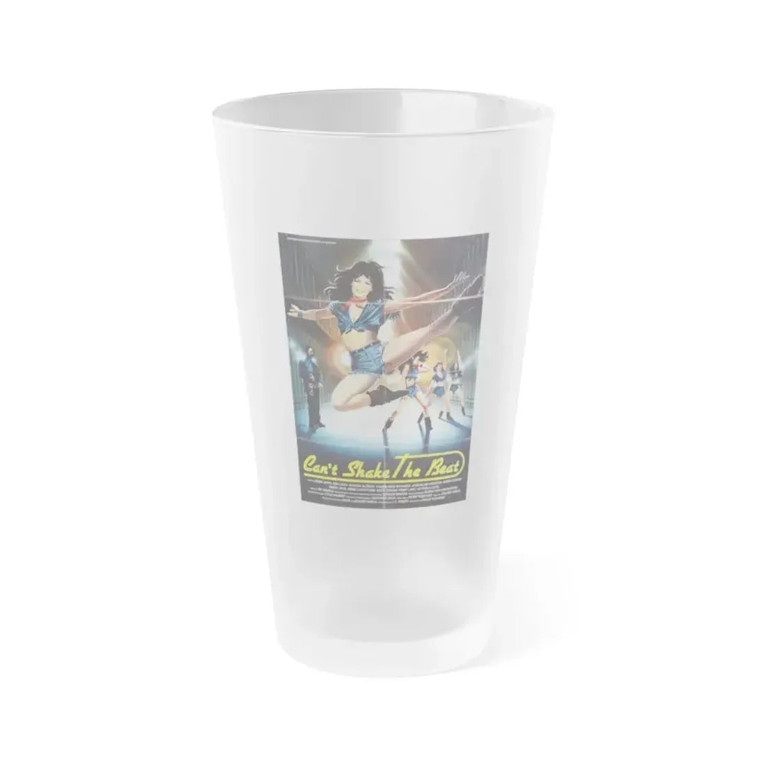 CAN'T SHAKE THE BEAT 1988 Movie Poster - Frosted Pint Glass 16oz 16oz Frosted - Go Mug Yourself
