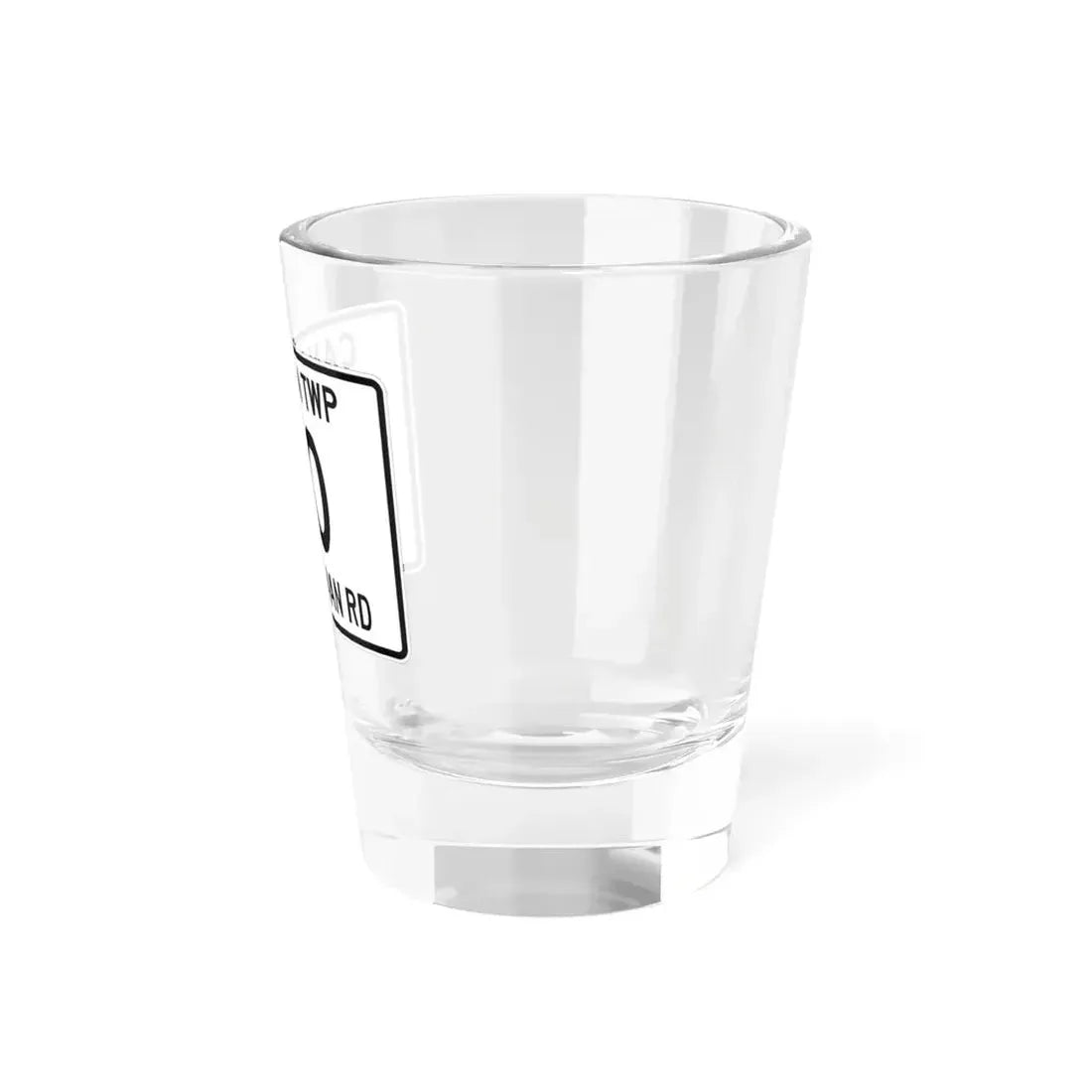Canaan Township Morrow County Ohio route shield template (Ohio) (Road Sign) Shot Glass 1.5oz - Go Mug Yourself