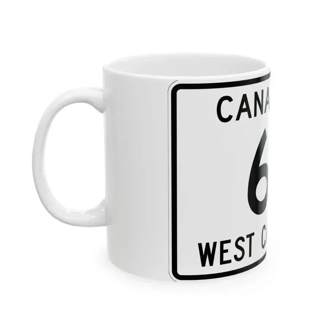 Canaan Township Route 60 Morrow County Ohio (Ohio) (Road Sign) White Coffee Mug - Go Mug Yourself