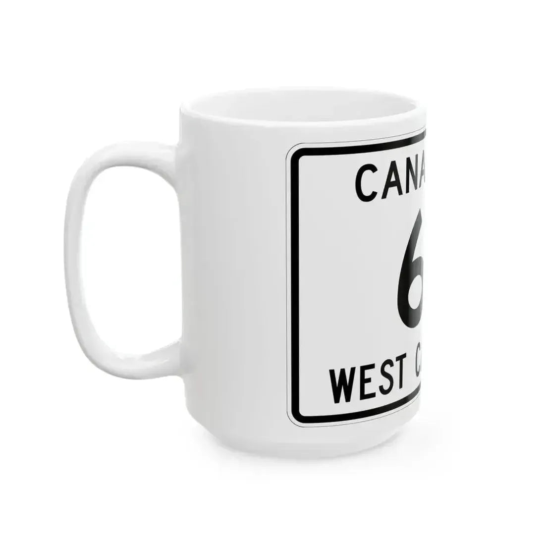 Canaan Township Route 60 Morrow County Ohio (Ohio) (Road Sign) White Coffee Mug - Go Mug Yourself