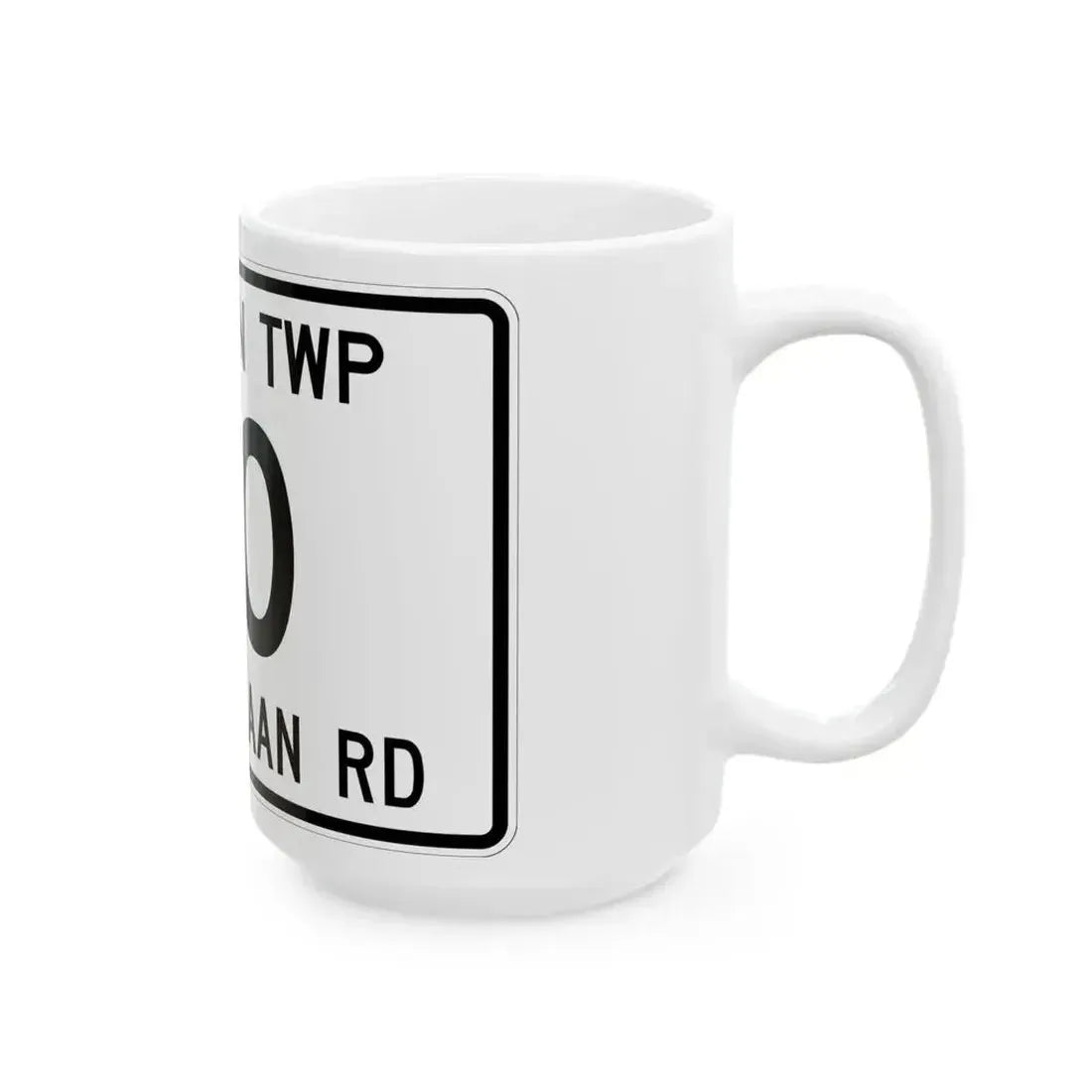 Canaan Township Route 60 Morrow County Ohio (Ohio) (Road Sign) White Coffee Mug - Go Mug Yourself