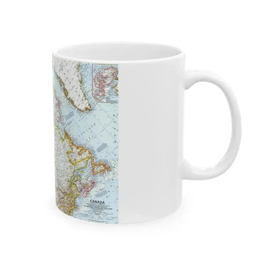 Canada (1961) (Map) White Coffee Mug - Go Mug Yourself