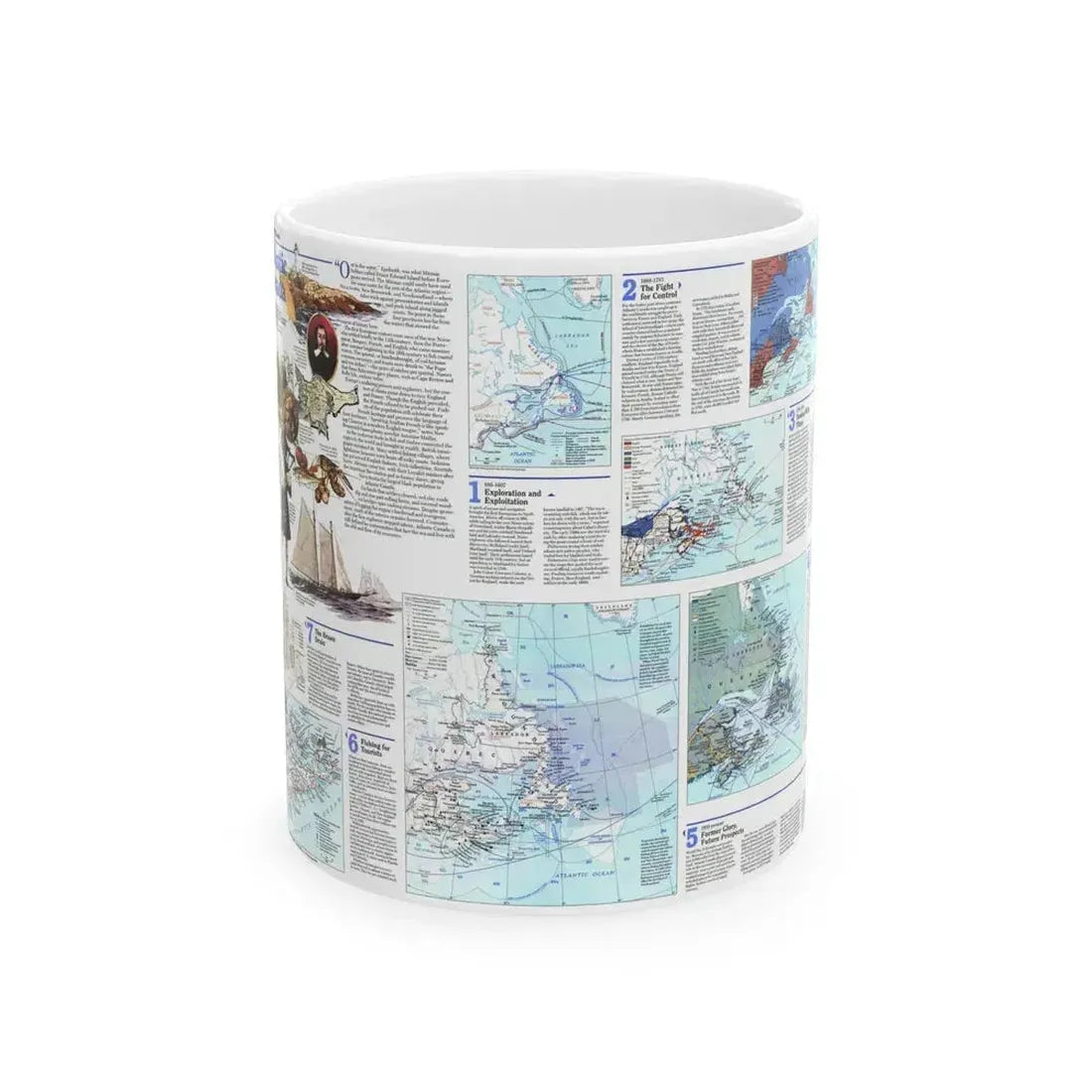 Canada - Atlantic 2 (1993) (Map) White Coffee Mug 11oz - Go Mug Yourself