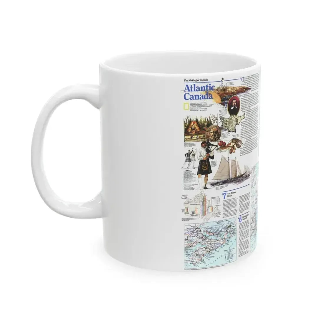 Canada - Atlantic 2 (1993) (Map) White Coffee Mug - Go Mug Yourself