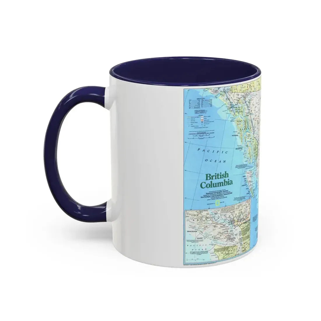 Canada - British Columbia 1 (1992) (Map) Accent Coffee Mug - Go Mug Yourself
